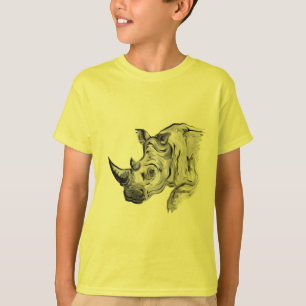 白いサイ Tシャツ