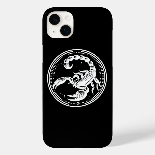 白いサソリ 占星術 星座 蠍座 Case-Mate iPhoneケース (裏面)