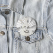 白いサテンのエレガントな花嫁の服 缶バッジ (インサイチュ)