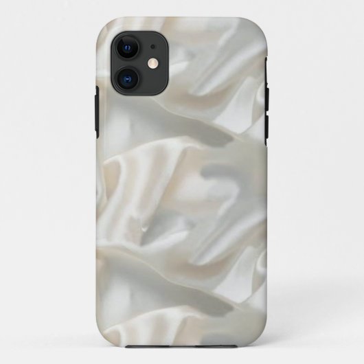 白いサテンの電話ケースカバー Case-Mate iPhoneケース (裏面)