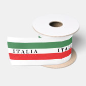 白いサテンリボンのイタリア旗ストライプ サテンリボン (リール)