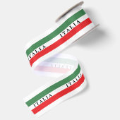 白いサテンリボンのイタリア旗ストライプ サテンリボン (裏面)