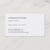 白いサテン花リバーシブル 名刺 (裏面)