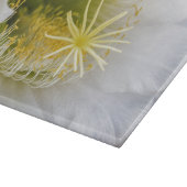 白いサボテンの開花 カッティングボード (角)