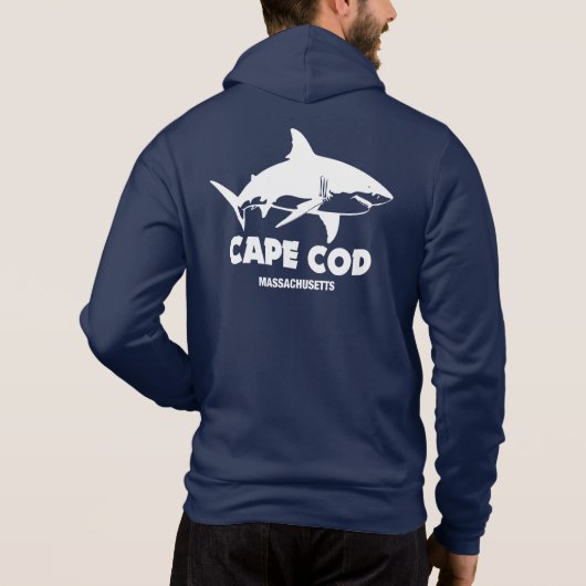 白いサメとス素晴らしキューバダイビング – Cape Cod パーカ (裏面)