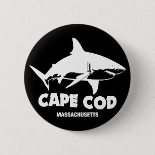 白いサメとス素晴らしキューバダイビング – Cape Cod 缶バッジ