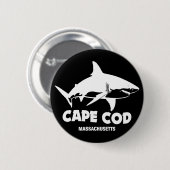 白いサメとス素晴らしキューバダイビング – Cape Cod 缶バッジ (正面&裏面)
