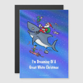 白いサメの素晴らしクリスマスの夢おもしろいを見る (正面/裏面)