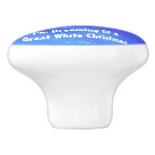 白いサメの素晴らしクリスマスの夢おもしろいを見る セラミックノブ (側面)