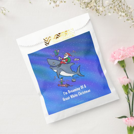 白いサメの素晴らしクリスマスの夢おもしろいを見る フェイバーバッグ (封をした状態)