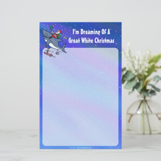 白いサメの素晴らしクリスマスを夢見て 便箋 (スタンド正面)