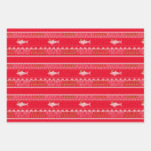 白いサメの醜素晴らしいセーターの夢を見る ラッピングペーパーシート (正面)