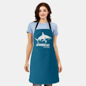 白いサメ素晴らしと泳ぐ – Gansbaai Diving エプロン (着用した状態)