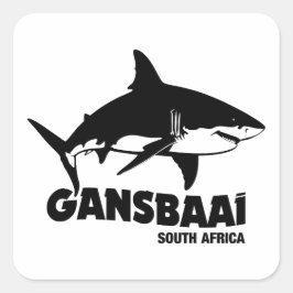 白いサメ素晴らしと泳ぐ – Gansbaai Diving スクエアシール