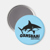 白いサメ素晴らしと泳ぐ – Gansbaai Diving マグネット (正面/裏面)