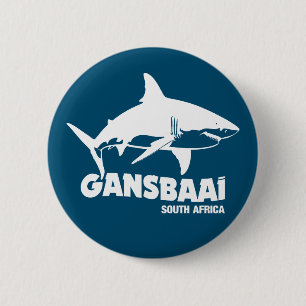 白いサメ素晴らしと泳ぐ – Gansbaai Diving 缶バッジ