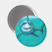 白いサメ素晴らしを「ウェイン」 マグネット (正面/裏面)