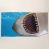 白いサメ ビーチタオル (正面)