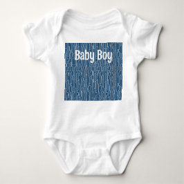 白いサーキットライン ベビーボディスーツ