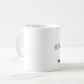 白いサーモンピンクのワシントン州都市クラシック コーヒーマグカップ (正面左)