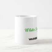 白いサーモンピンクのワシントン州都市クラシック コーヒーマグカップ (中央)