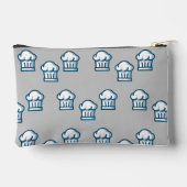 白いシェフがグレーの帽子 アクセサリーポーチ (裏面)