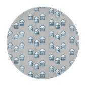 白いシェフがグレーの帽子 カッティングボード (正面)