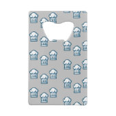 白いシェフがグレーの帽子 クレジットカード栓抜き (裏面)