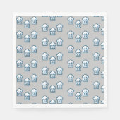 白いシェフがグレーの帽子 スタンダードランチョンナプキン (正面)