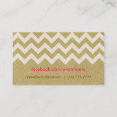 白いシェブロンの名刺 名刺 (裏面)