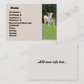 白いシカの名刺 名刺 (正面/裏面)