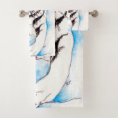 白いシベリアトラの雌豚 バスタオルセット (インサイチュ)