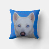 白いシベリアンハスキー クッション (裏面)