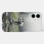 白いシベリアンハスキー Case-Mate iPhoneケース (裏面 (横))