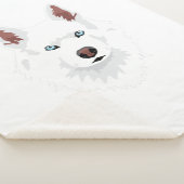 白いシベリアン・ハスキー犬 – 白い雪犬 シェルパブランケット (3/4)