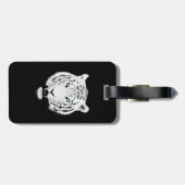 白いシベリア·タイガー·ワイルドライフ·アート ラゲッジタグ (裏面横)