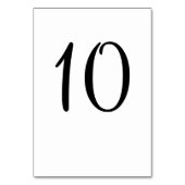 白いシボ結婚ロンの表の番号 テーブルナンバー (裏面)