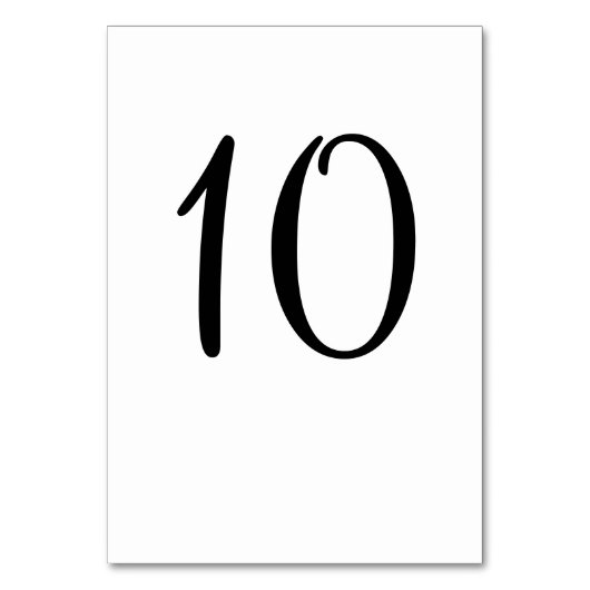 白いシボ結婚ロンの表の番号 テーブルナンバー (正面)