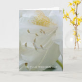 白いシャクナゲ|の結婚のお祝い カード (黄色い花)