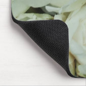 白いシャクヤクのつぼみ マウスパッド (コーナー)