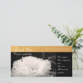 白いシャクヤク1の悔やみや弔慰は写真カード感謝していしています サンキューカード (スタンド正面)