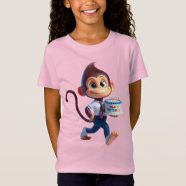 白いシャツとネクタイのサル、ハッピーバースデー、b tシャツ