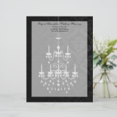 白いシャンデリアのシルエットとの黒 レターヘッド (スタンド正面)