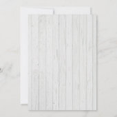 白いシャンパエレガントン素朴結婚の花 招待状 (裏面)