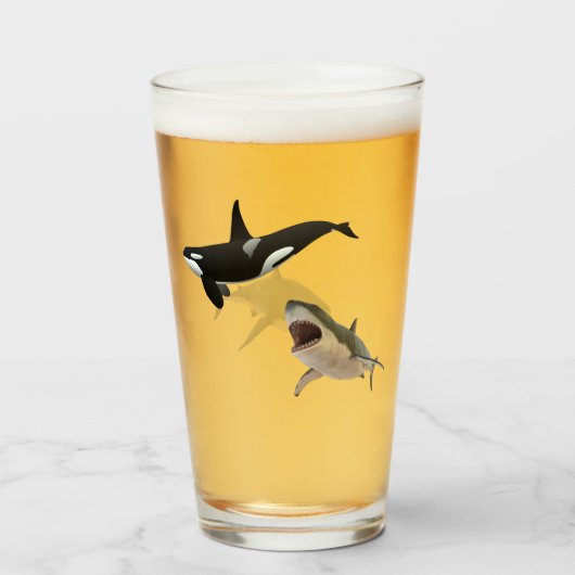 白いシャーク・キラー・ウール タンブラーグラス (ドリンク正面)