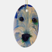 白いシュナウツァーの規則! セラミックオーナメント (右)