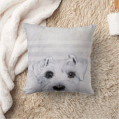 白いシュナウツァー クッション (ブランケット)
