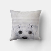 白いシュナウツァー クッション (裏面)