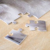 白いシュークリームのチャウチャウの子犬 ジグソーパズル (側面)