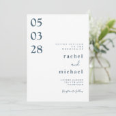 白いシンプルエレガント招待 招待状 (スタンド正面)